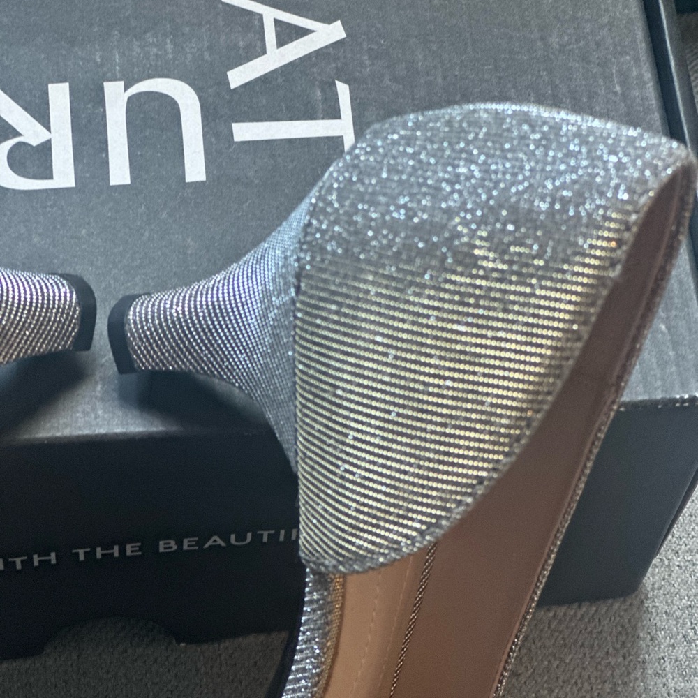 Naturalizer NS Comfort d’Orsay pump shimmering Metallic kitten heel ~2 in. *EUC*
